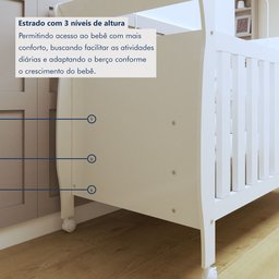 Berço Mini Cama 100% MDF com Colchão Slim - 5