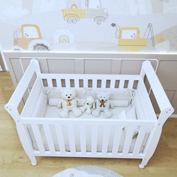 Berço Mini Cama 100% MDF com Colchão Slim - 10