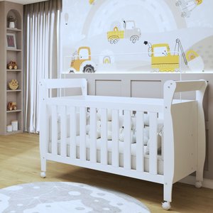 Berço Mini Cama 100% MDF com Colchão Slim