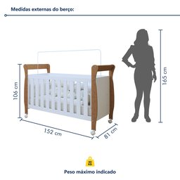 Berço Mini Cama 100% MDF com Colchão Slim - 8