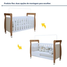 Berço Mini Cama 100% MDF com Colchão Slim - 7