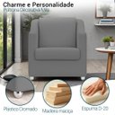 Ver imagem 4 de Poltrona Decorativa Mila Confortável para Sala Recepção Manicure Barbearia Consultório Pés Cromado