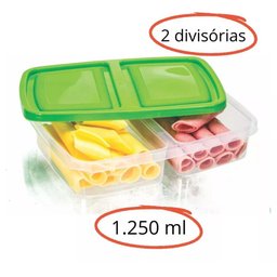 Pote Multiuso C/2 Divisorias Frios Queijo Presunto 1250ml - Panami - 2