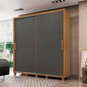 Ver imagem 3 de Guarda Roupa Casal 228cm Portas de Correr Monte Carlo RV Móveis Cinamomo/Grafite