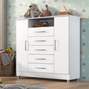 Ver imagem 1 de Comoda Infantil Isabele 5 Gav 2 Portas Branco