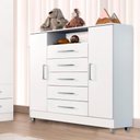 Ver imagem 3 de Comoda Infantil Isabele 5 Gav 2 Portas Branco