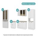 Ver imagem 4 de Armário de Cozinha Completa com Balcão Milla Line One Carraro Branco