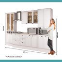 Ver imagem 7 de Armário de Cozinha Completa com Balcão Milla Line One Carraro Branco