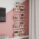 Ver imagem 4 de Kit 2 Prateleiras 60cm Madeira Maciça J Bege