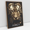 Ver imagem 1 de Quadro Motivacional em Telas Canvas Força TaColado Moldura Flutuante 4,5cm Freijó 120 x 80cm