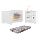 Ver imagem 2 de Quarto de Bebê Completo 100% MDF 1 Berço Minicama com Colchão Life 1 Cômoda Fly