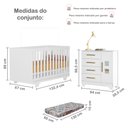 Ver imagem 3 de Quarto de Bebê Completo 100% MDF 1 Berço Minicama com Colchão Life 1 Cômoda Fly