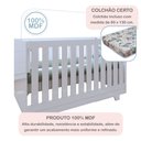 Ver imagem 6 de Quarto de Bebê Completo 100% MDF 1 Berço Mini Cama com Colchão Life 1 Cômoda Soft Life Branco