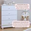 Ver imagem 5 de Quarto de Bebê Completo 100% MDF 1 Berço Mini Cama com Colchão Life 1 Cômoda Soft Life Branco