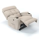Ver imagem 6 de Poltrona do Papai Reclinável em Tecido Linho Cor Bege Reclinação Elétrica - Modelo Florença