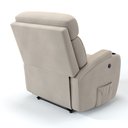 Ver imagem 3 de Poltrona do Papai Reclinável em Tecido Linho Cor Bege Reclinação Elétrica - Modelo Florença