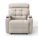 Ver imagem 2 de Poltrona do Papai Reclinável em Tecido Linho Cor Bege Reclinação Elétrica - Modelo Florença