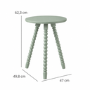 Ver imagem 2 de Mesa Lateral de Apoio em Madeira Maciça com Design Torneado Verde