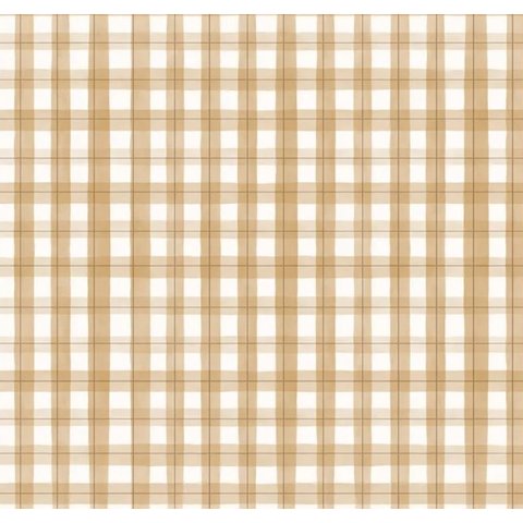 Papel de Parede Bobinex Revoada - Xadrez Picnic Marrom 4442