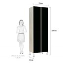 Ver imagem 2 de Paneleiro 70Cm Duplo 2 Portas Luci Legno Crema Com Preto Tx