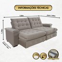 Ver imagem 2 de Sofá 3 Lugares Coliseu 2.00m Retrátil e Reclinável Super Pillow - Avelã