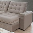Ver imagem 3 de Sofá 3 Lugares Coliseu 2.00m Retrátil e Reclinável Super Pillow - Avelã