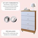 Ver imagem 4 de Quarto de Bebê Completo 100% MDF 1 Berço Mini Cama com Colchão Life 1 Cômoda Soft Life Branco