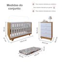 Ver imagem 3 de Quarto de Bebê Completo 100% MDF 1 Berço Mini Cama com Colchão Life 1 Cômoda Soft Life Branco