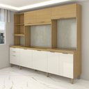 Ver imagem 6 de Cozinha Completa 8 Portas 2 Gavetas Beniz Ipê/cristalo - Panorama Móveis