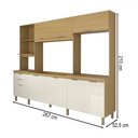 Ver imagem 4 de Cozinha Completa 8 Portas 2 Gavetas Beniz Ipê/cristalo - Panorama Móveis