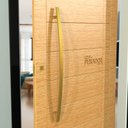 Ver imagem 1 de Puxador Portas Duplo Aço Inox Dourado Acetinado Lugui 80 Cm para Portas: Pivotantes/madeira/vidro Te