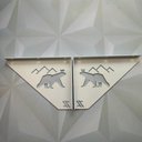 Ver imagem 4 de Par Mãos Francesas Urso Polar Branco Decorativa 20cm Ornamentada Zarg