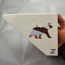 Ver imagem 3 de Par Mãos Francesas Urso Polar Branco Decorativa 20cm Ornamentada Zarg
