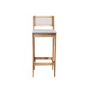 Ver imagem 3 de Kit 2 Banquetas Assento Encosto Estofado em Sintetico Hellen:mel com Sintetico Off White