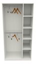 Ver imagem 1 de Armário Cabideiro Juliana M8 100% Mdf Closet Loja Colmeia Vetorial Móveis Branco