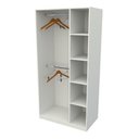 Ver imagem 3 de Armário Cabideiro Juliana M8 100% Mdf Closet Loja Colmeia Vetorial Móveis Branco