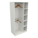Ver imagem 4 de Armário Cabideiro Juliana M8 100% Mdf Closet Loja Colmeia Vetorial Móveis Branco