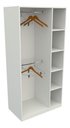 Ver imagem 4 de Armário Cabideiro Juliana M8 100% Mdf Closet Loja Colmeia Vetorial Móveis Branco