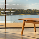 Ver imagem 3 de Mesa de Jantar Retangular 120x80cm Pés em Madeira Maciça:Tampo Amadeirado