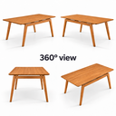 Ver imagem 6 de Mesa de Jantar Retangular 120x80cm Pés em Madeira Maciça:Tampo Amadeirado