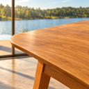 Ver imagem 5 de Mesa de Jantar Retangular 120x80cm Pés em Madeira Maciça:Tampo Amadeirado
