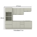 Ver imagem 2 de Cozinha Completa Fineze 10 Portas 4 Gavetas 100% MDF Areia Hp - Henn