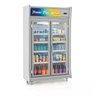 Expositor Vertical Gemini - 2 Portas Vidros Duplos - Gevp-2p- Gelopar Cinza Claro 220v - 1