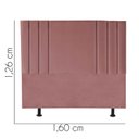 Ver imagem 3 de Cabeceira Cama Box King Estofada Grécia 160 Cm Suede:rosê