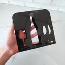 Ver imagem 7 de Kit 12 Porta Guardanapo Decorativo Taça e Garrafa de Vinho Preto Acrílico