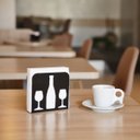 Ver imagem 2 de Kit 12 Porta Guardanapo Decorativo Taça e Garrafa de Vinho Preto Acrílico