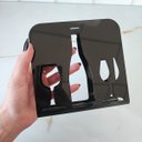 Ver imagem 5 de Kit 12 Porta Guardanapo Decorativo Taça e Garrafa de Vinho Preto Acrílico