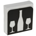 Ver imagem 1 de Kit 12 Porta Guardanapo Decorativo Taça e Garrafa de Vinho Preto Acrílico