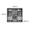 Ver imagem 2 de Guarda Roupa Paradizzo Casal com Espelho 3 Portas 6 Gavetas Novo Horizonte Cor Cumaru Fendy