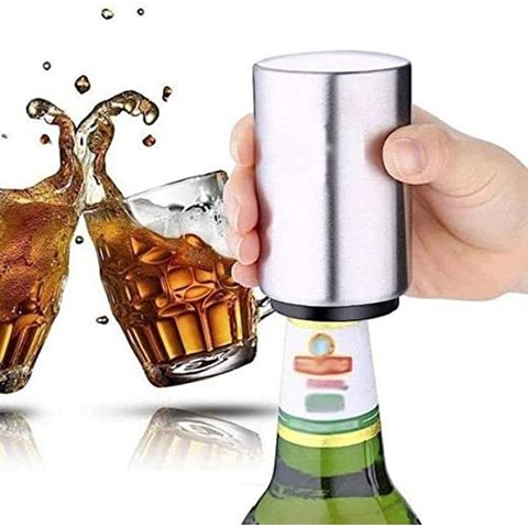 Abridor de Garrafa Automático Cerveja Imã Aço Inoxidável